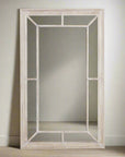 Vintage Rustic Washed Wood Window Mirror