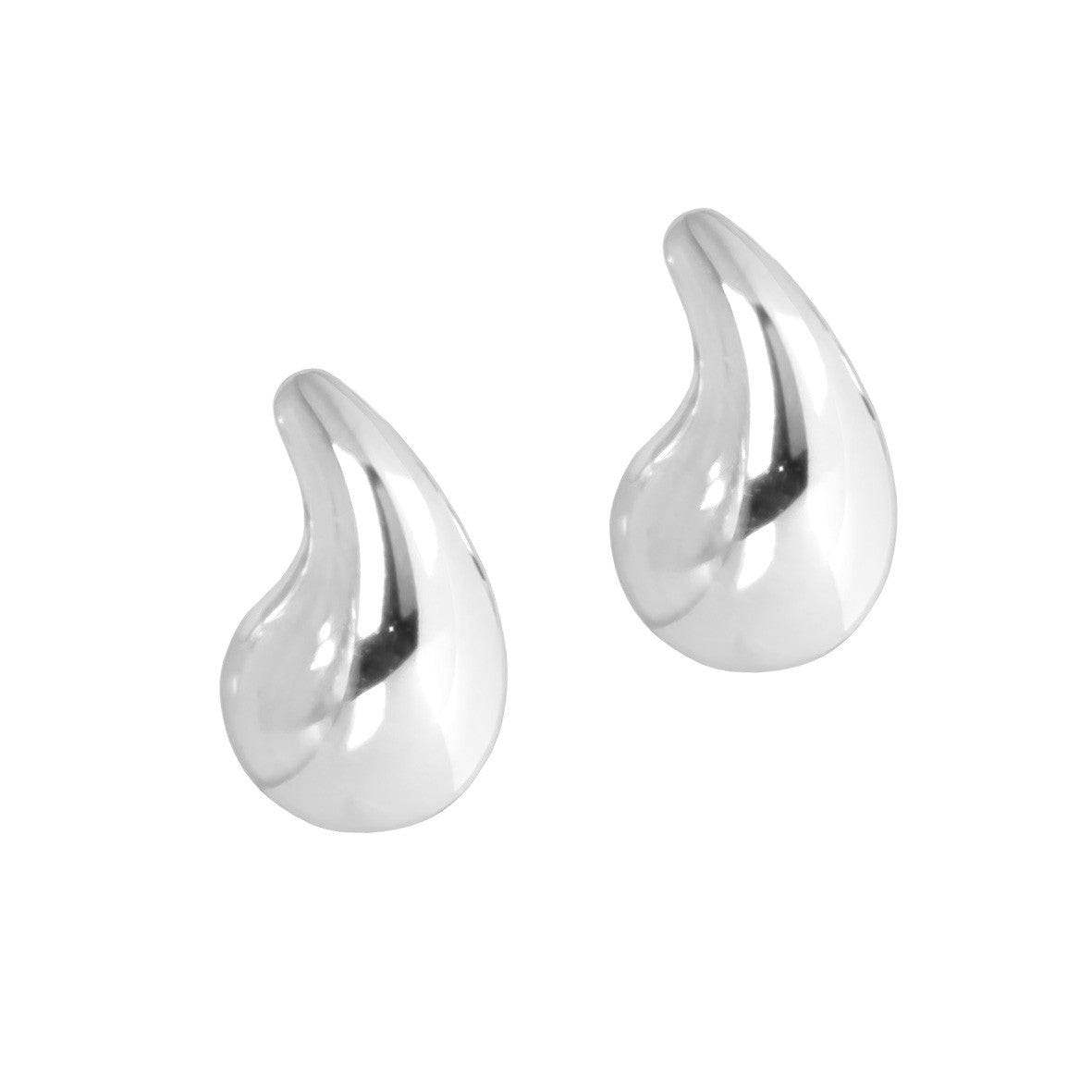 Polished Teardrop Stud Earrings