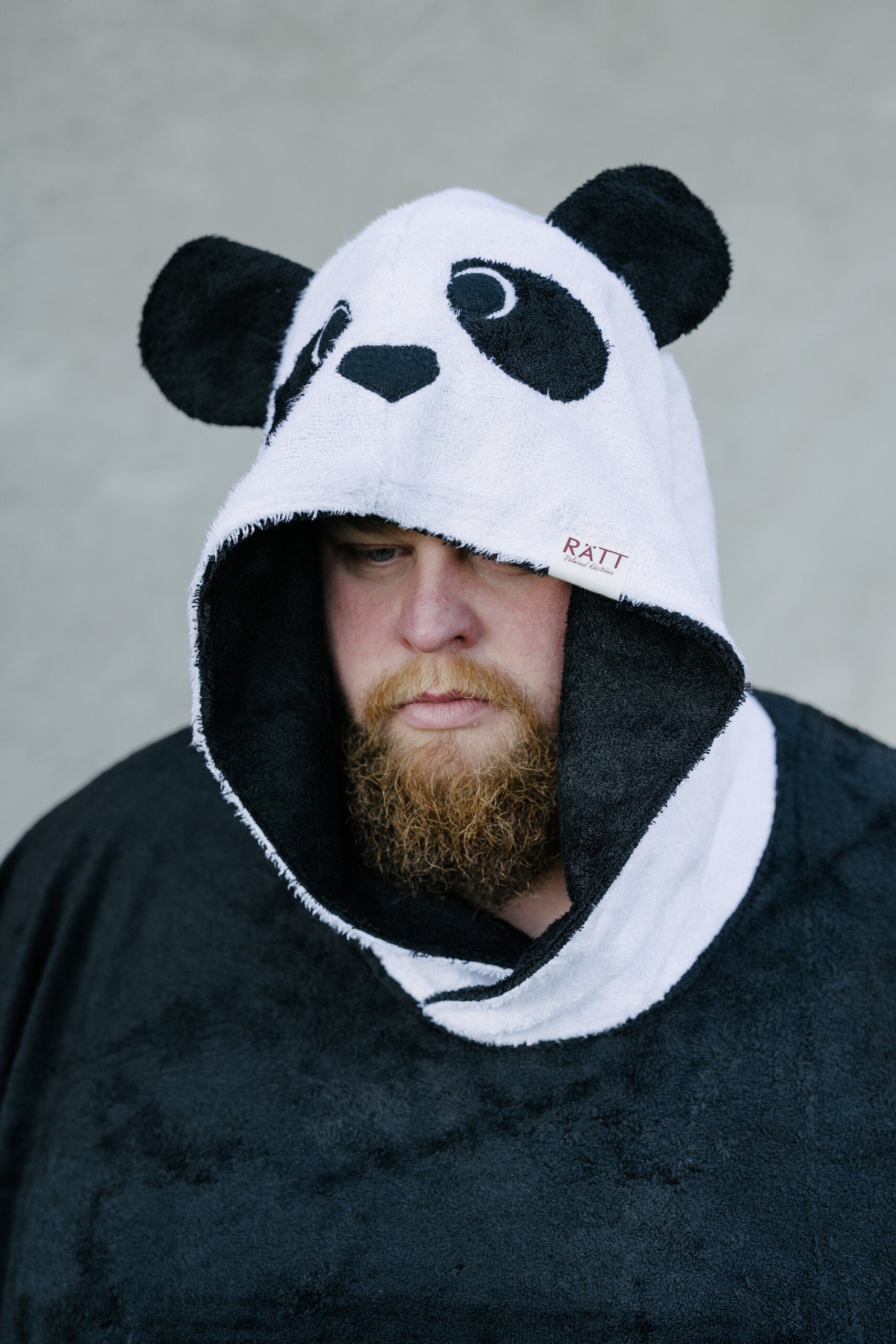 Unisex Bamboo Terry Poncho Panda for Adults