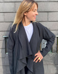 Lou Linen Cardigan Dark