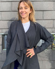 Lou Linen Cardigan Dark