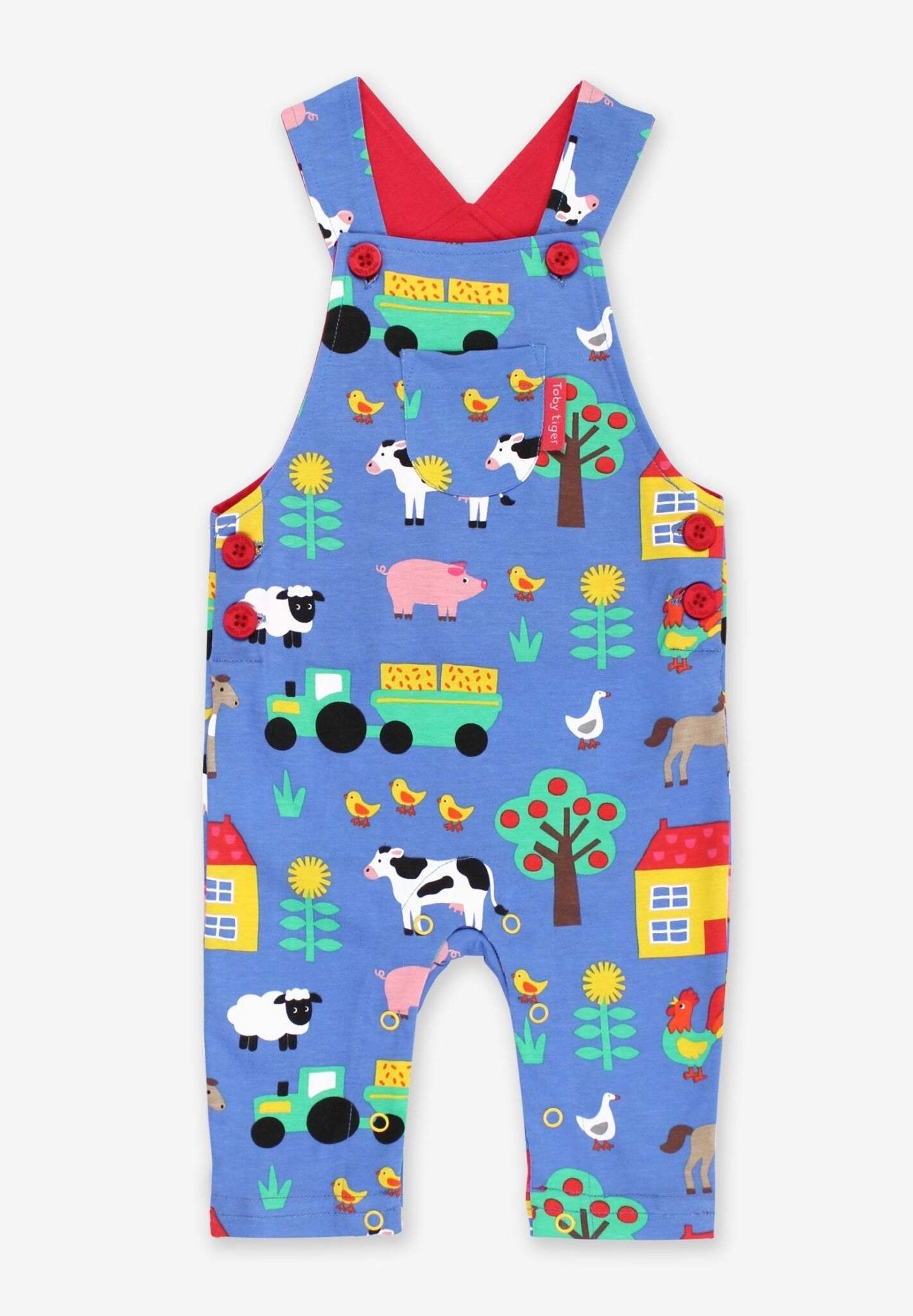 Premium Organic Cotton Overalls for Farmers - Adjustable Straps, Snap Buttons, Eco-Friendly Dye, Machine Washable by Toby Tiger at brixbailey.com