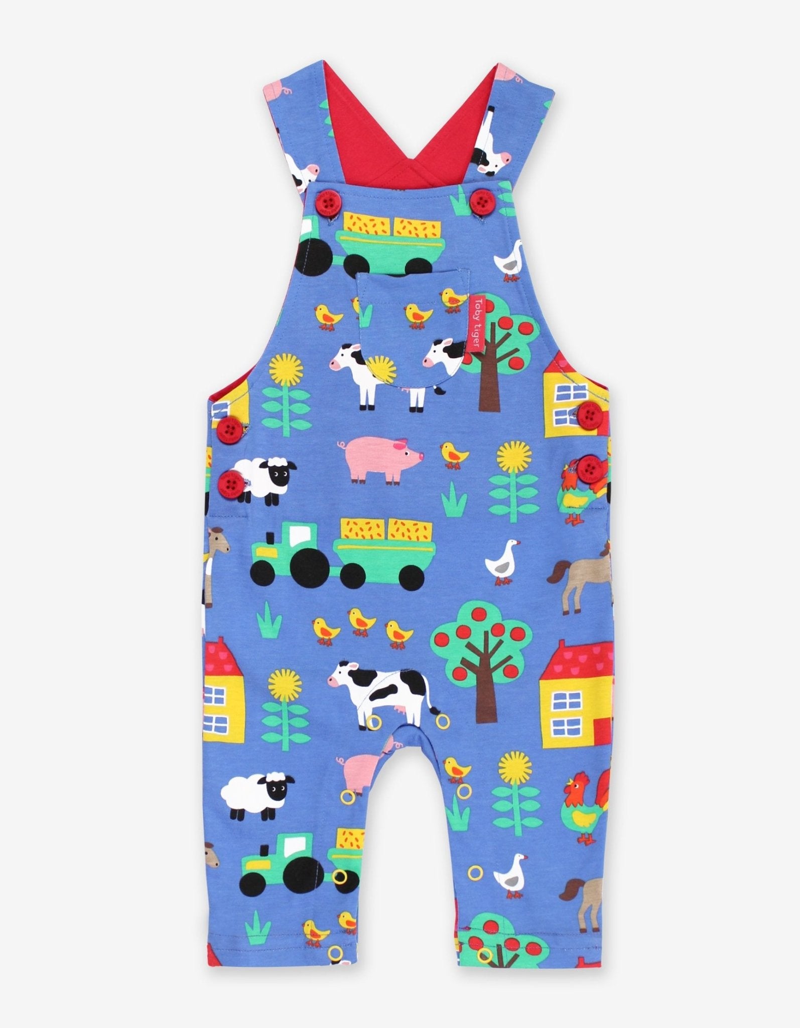 Premium Organic Cotton Overalls for Farm Work, Adjustable Straps and Snap Buttons, Eco-Friendly Dye, Machine Washable by Toby Tiger at brixbailey.com