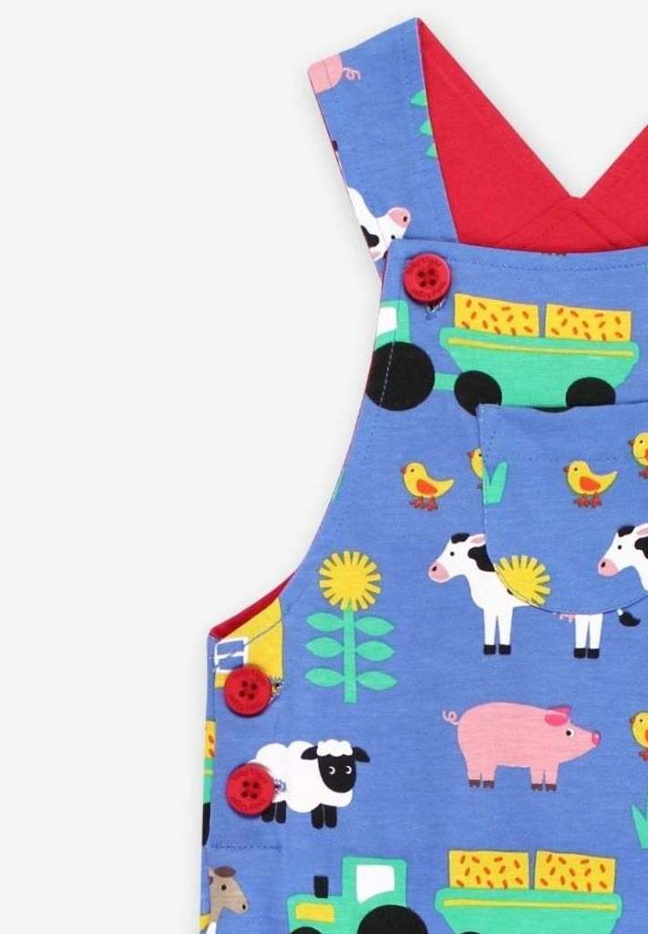 Premium Organic Cotton Overalls for Farming, Adjustable Straps and Snap Buttons, Eco-Friendly Dye, Machine Washable by Toby Tiger at brixbailey.com