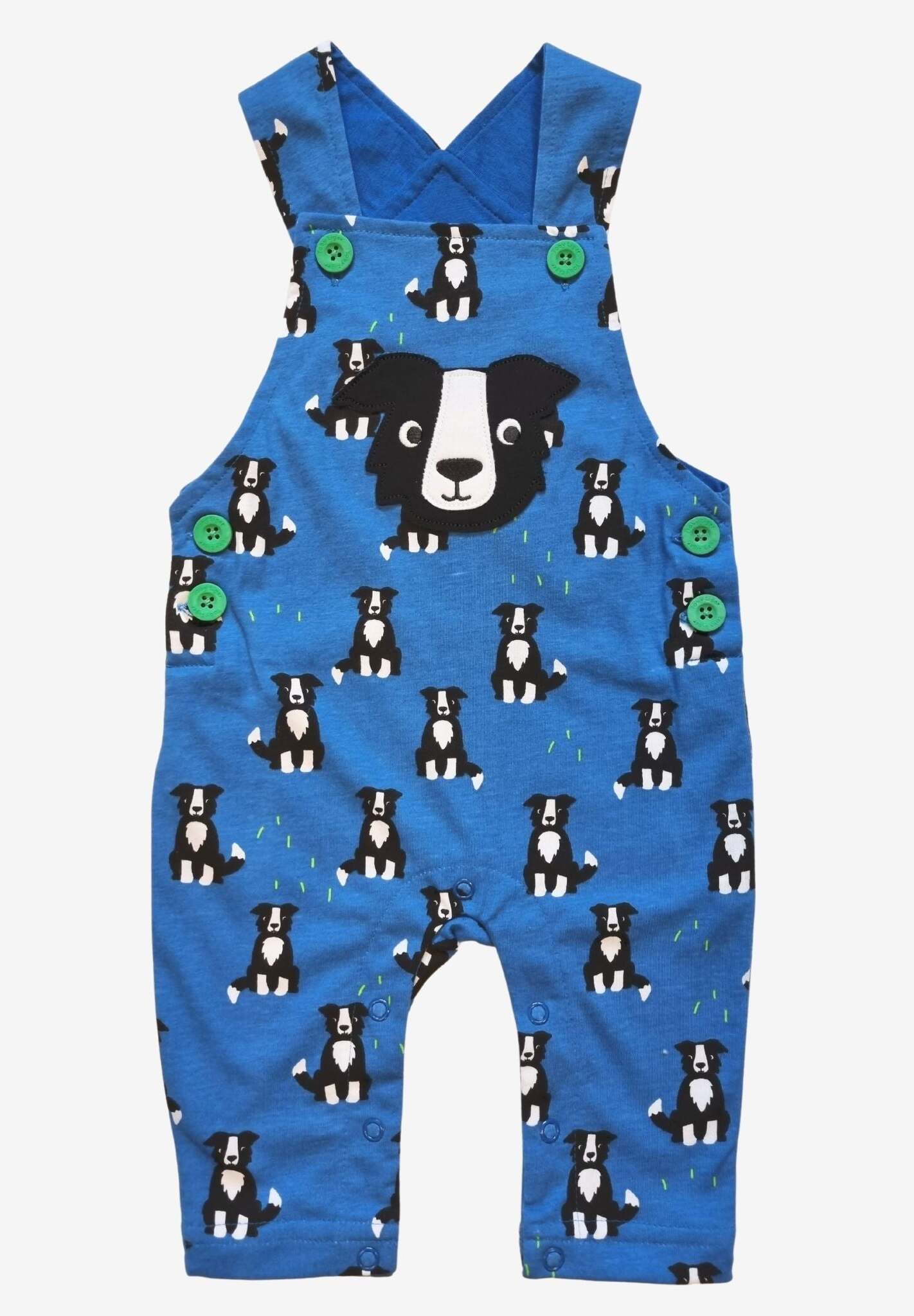 Stylish German Shepherd Print Overalls in Soft Organic Cotton with Adjustable Straps by Toby Tiger at brixbailey.com