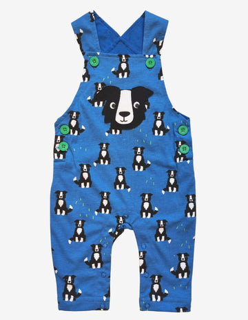 Funny German Shepherd Print Overalls for Kids - Adjustable Soft Organic Cotton Bib Pants with Dog Applique by Toby Tiger at brixbailey.com