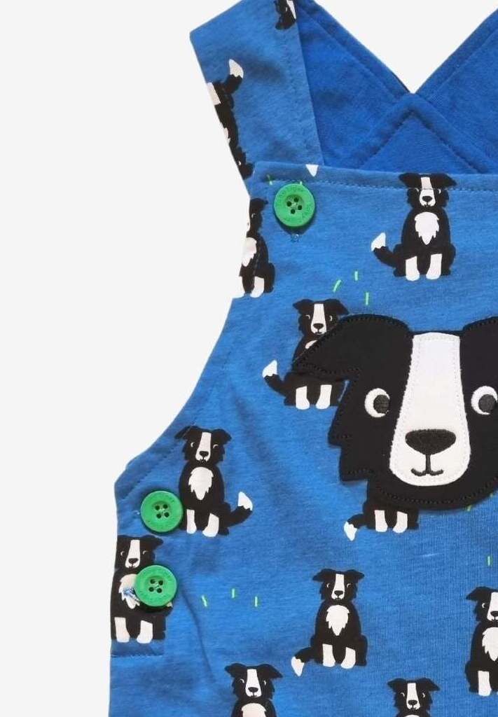 Stylish German Shepherd Dog Print Overalls in Soft Organic Cotton with Adjustable Straps by Toby Tiger at brixbailey.com