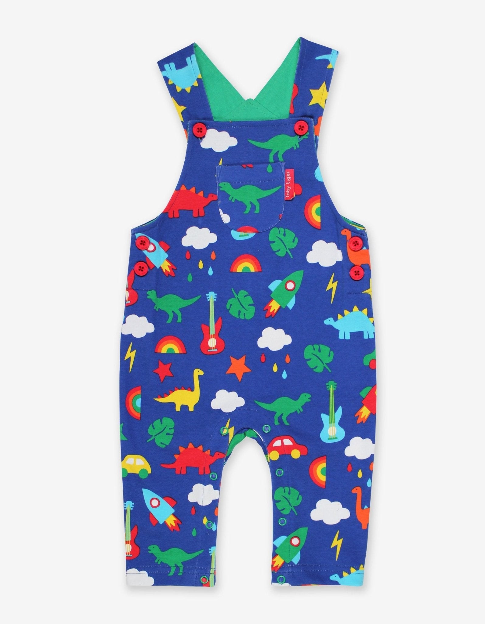 Premium Organic Cotton Baby Overalls with Adjustable Straps and Snap Buttons for Easy Dressing by Toby Tiger at brixbailey.com