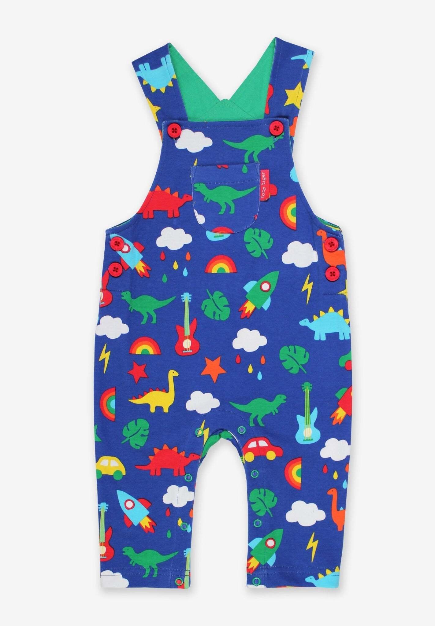 Premium Organic Cotton Baby Overalls with Adjustable Straps and Snap Buttons for Easy Diaper Changes by Toby Tiger at brixbailey.com