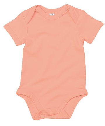 Super Soft Organic Cotton Baby Bodysuit with Envelope Neckline, Vegan and Nickel-Free Poppers by Flossie & George at brixbailey.com