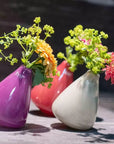 TUMBLING VASE - H12 D10 cm - TAUPE