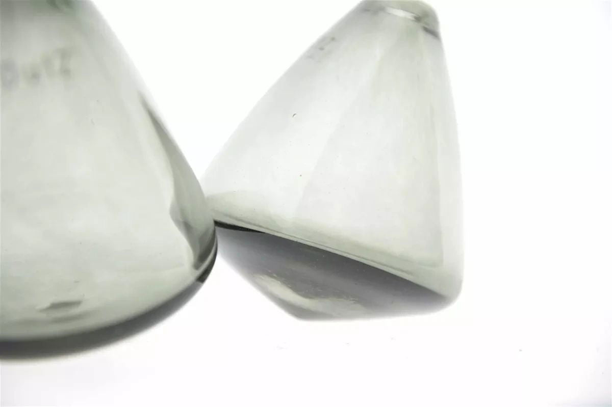 TUMBLING VASE - H12 D10 cm - SMOKE Glass