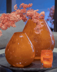 Vase DRUBA - H24 D24 cm - RUSTED BROWN  by DutZ