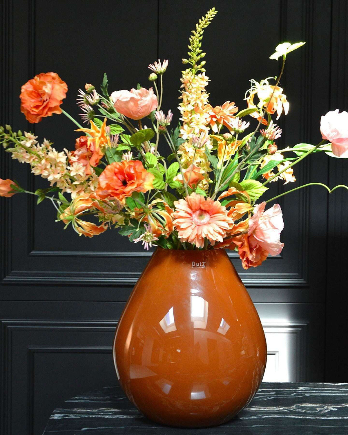 Vase DRUBA - H24 D24 cm - RUSTED BROWN  by DutZ