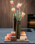 VASE RINGO- H18 D16 cm - MOCCA