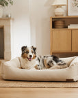 Big Den Waterproof Dog & Cat Basket Bed – Beige, M