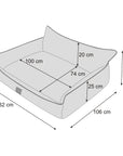 Hano Dog & Cat Bed with Removable Cover – Black, XXL