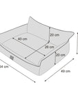 Hano Dog & Cat Bed with Removable Cover – Brown, L