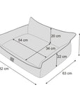 Hano Dog & Cat Bed with Removable Cover – Brown, XL