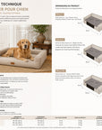 Mano Dog Bed with Removable Cover – Black, L