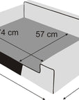 Mano Dog Bed with Removable Cover – Blue, XL