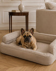 Mano Ergonomic Dog Bed with Removable Cover – Beige, XXL