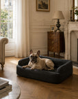 Mano Ergonomic Dog Bed with Removable Cover – Grey, L