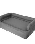 Mano Ergonomic Dog Bed with Removable Cover – Taupe, L