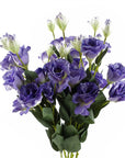Pack of 6 x Artificial Flowers Purple Wild Rose Stem - 6 Flowers 80cm-0