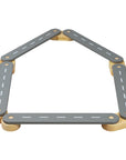 Wooden Balance Beam with Five Play Elements