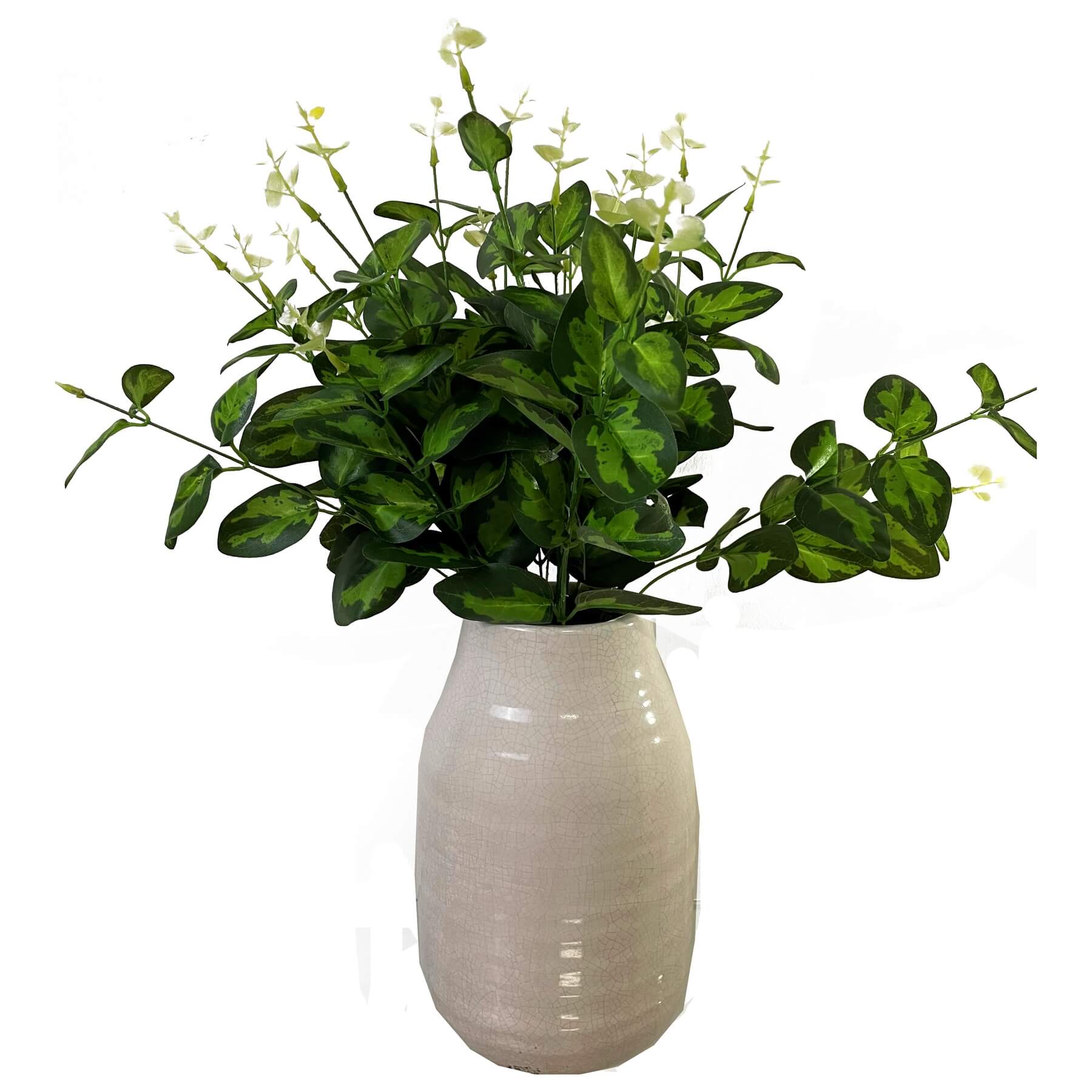 Vibrant Variegated Leaf Faux Foliage Stem