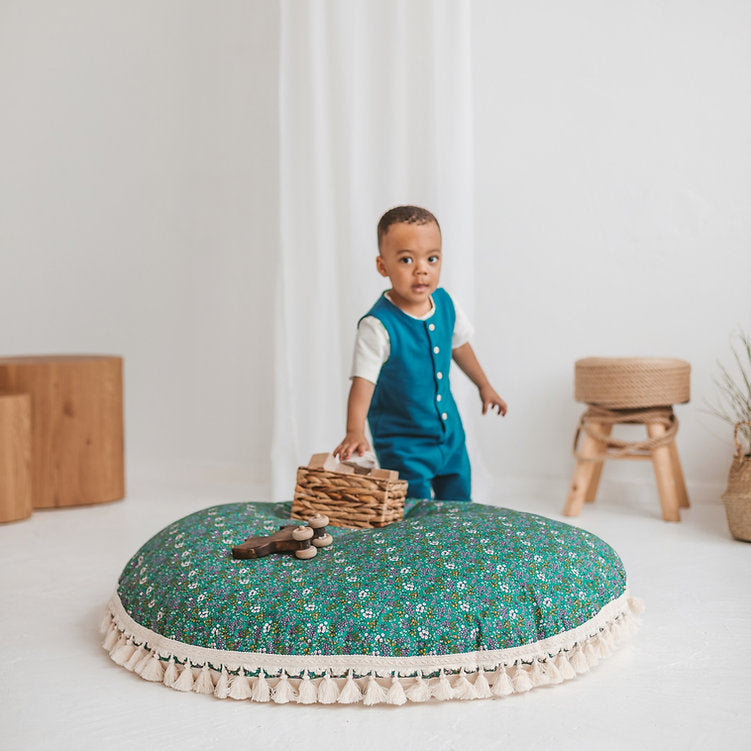 The Large Floor Pillow for Kids - Cozy Green Reading Nook & Play Area Essential by Minicamp at brixbailey.com