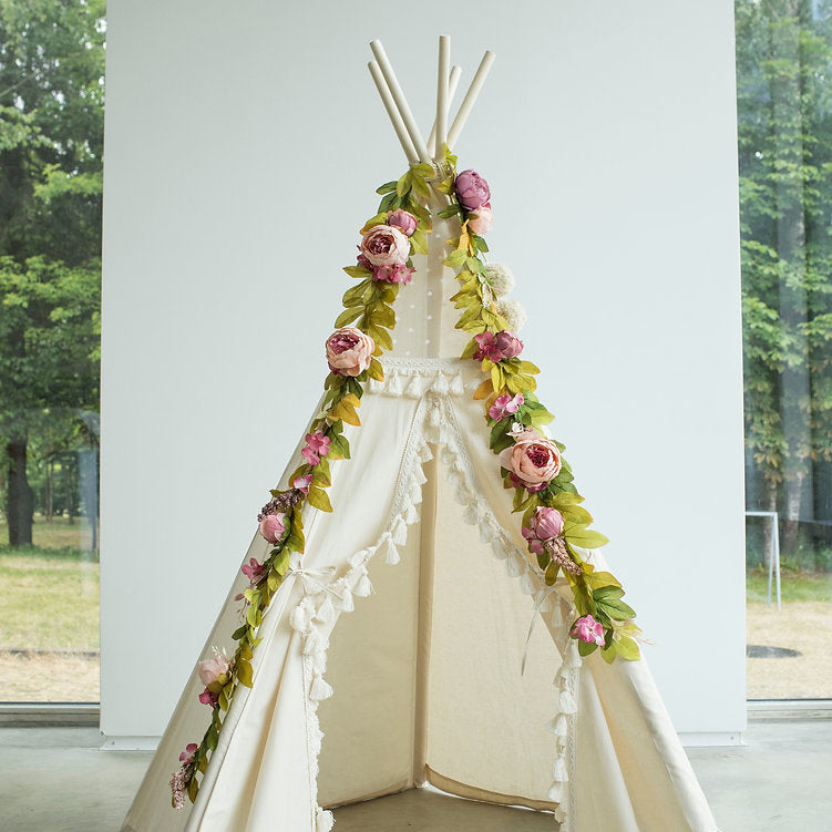 Peony Floral Garland - Boho Charm for Teepees, Nurseries & Home Decor by Minicamp at brixbailey.com