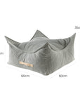 Grey Corduroy Pouf for Children