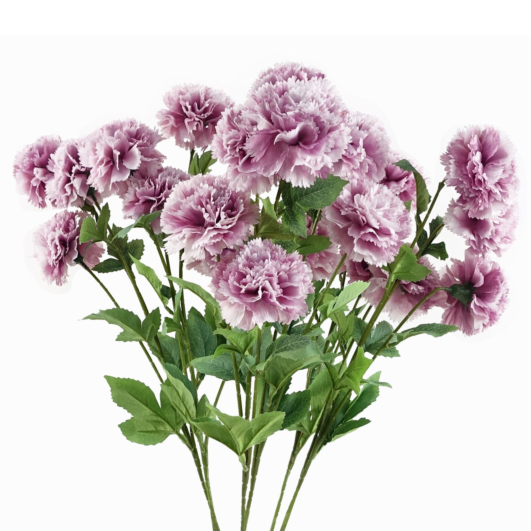 Pack of 6 x Artificial Flowers Pink Carnation Stem - 4 Flowers 70cm-0