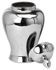Chrome Ginger Jar with Silver Finish