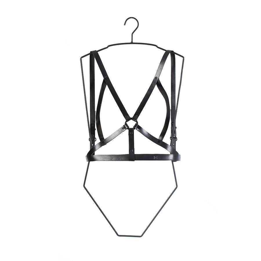 Daring Leather Harness – Custom Fit with Chest Straps &amp; Ring Detail by RR at brixbailey.com