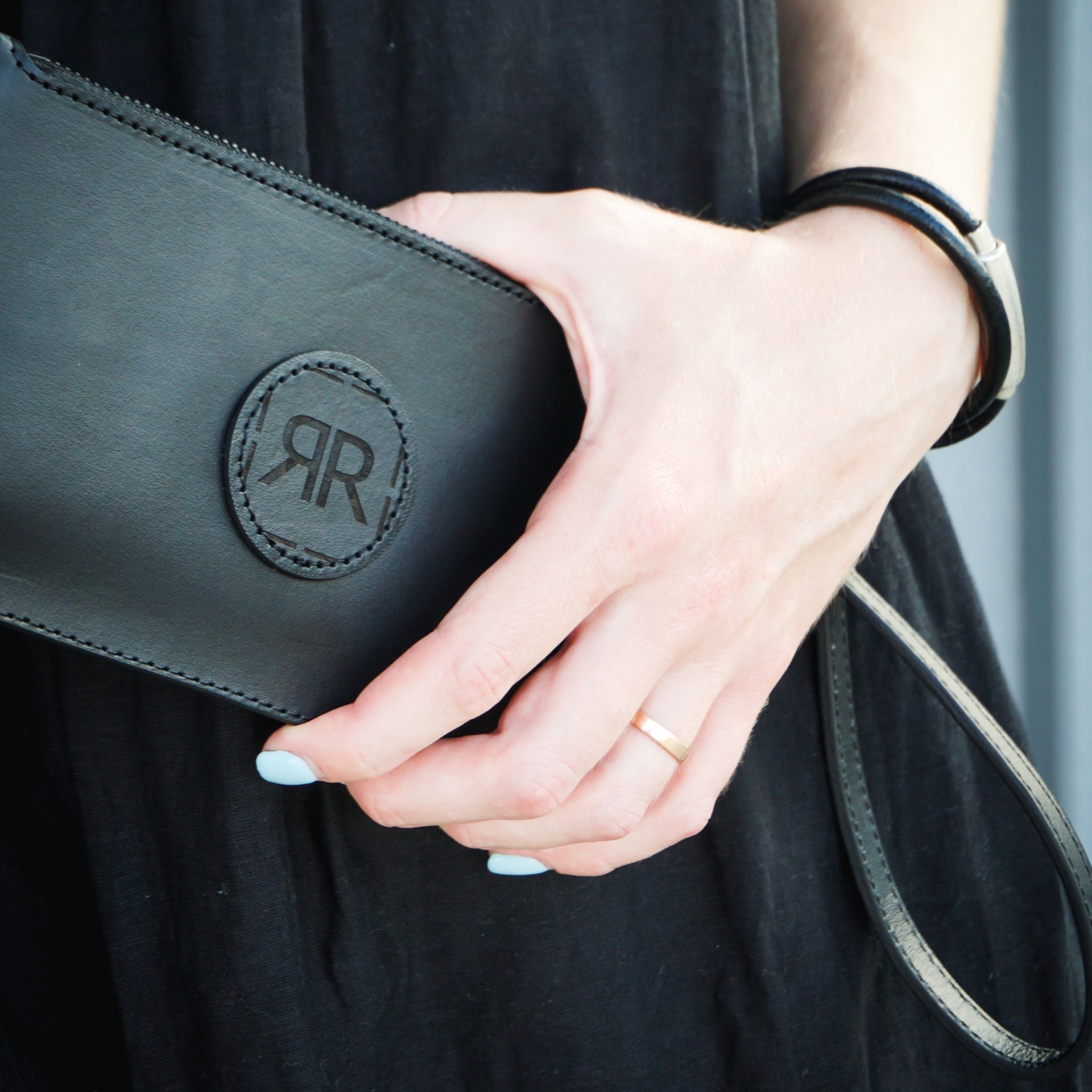 Slim Leather Wallet with YKK Zipper &amp; Removable Wristlet by RR at brixbailey.com