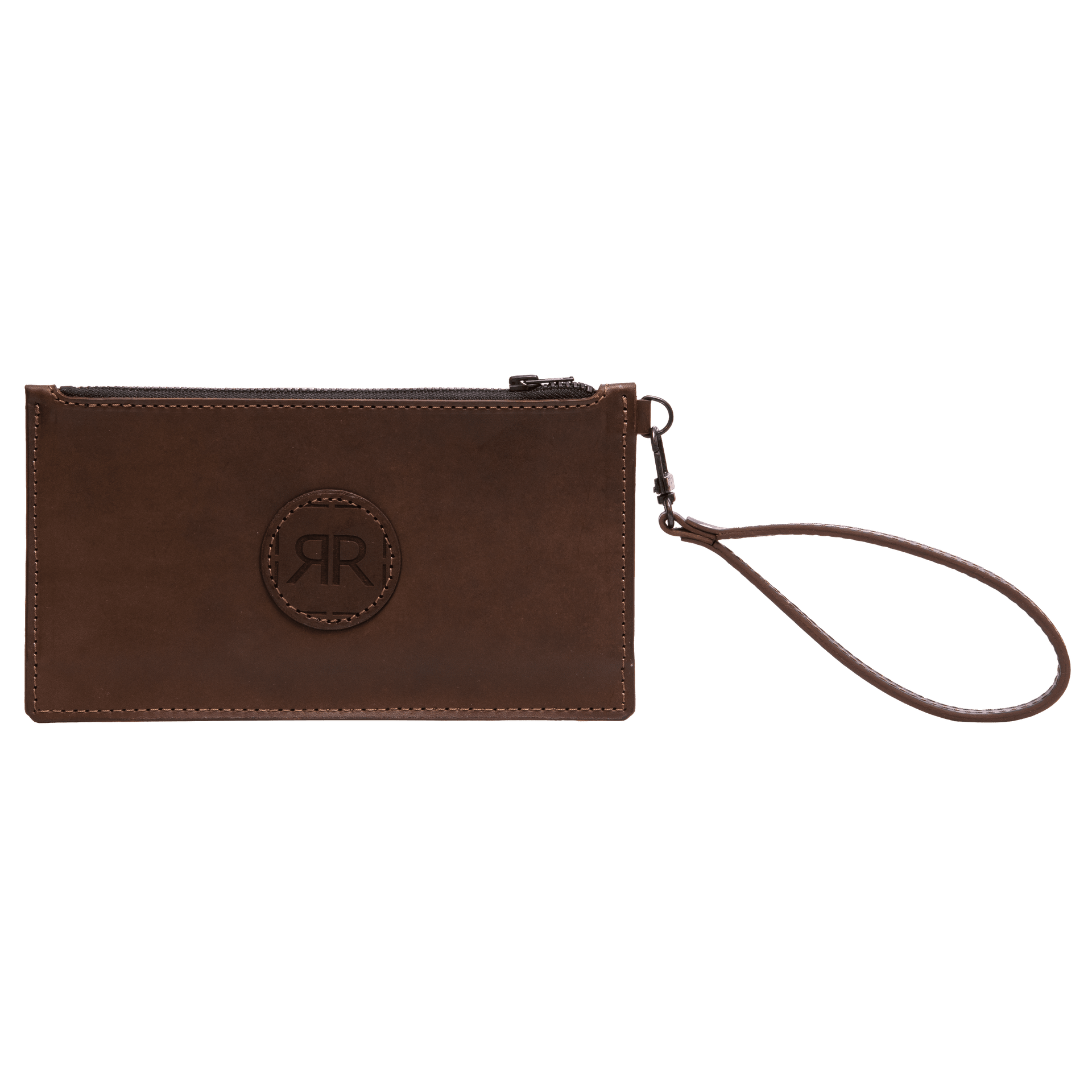 Slim Leather Wallet with YKK Zipper &amp; Removable Wristlet by RR at brixbailey.com