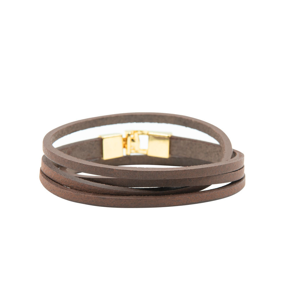 Double Wrap Leather Bracelet – Adjustable &amp; Nickel-Free by RR at brixbailey.com