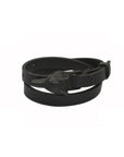 Wolf Buckle Leather Bracelet – Adjustable & Multi-Wear by RR at brixbailey.com