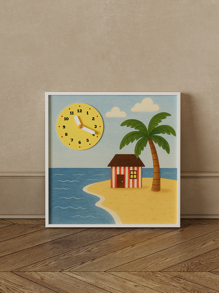 Sheep &amp; House Decorative Clock-3