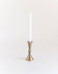 Low Diamond Hand Forged Iron Candle Stand