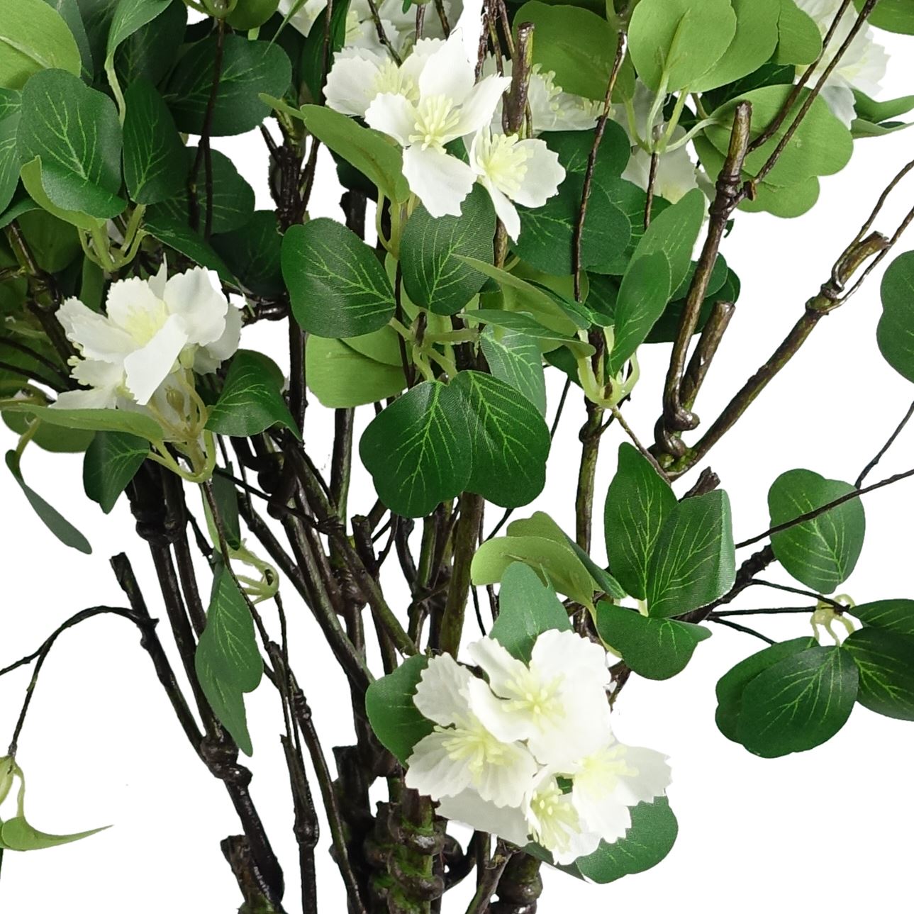 Pack of 6 x 60cm Flower Foliage Spray - White-4