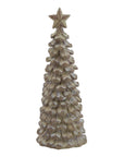Mini Cedar Tree with Star Topper in Beige