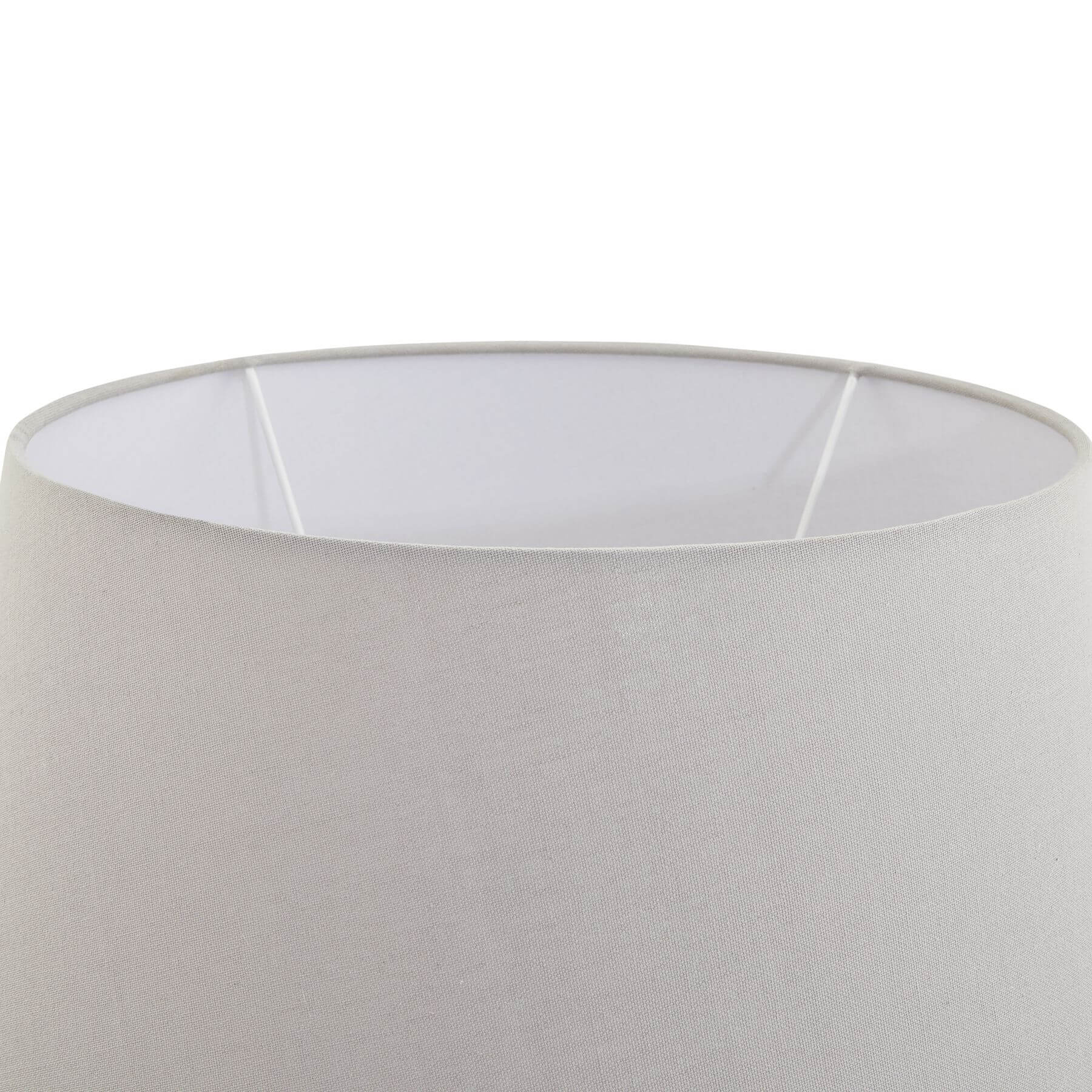 Ceramic Stone Table Lamp with Linen Shade