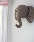 Medium Elephant Head with Trunk Up