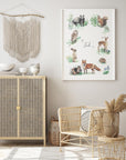 Forest Animals Watercolour Name Print