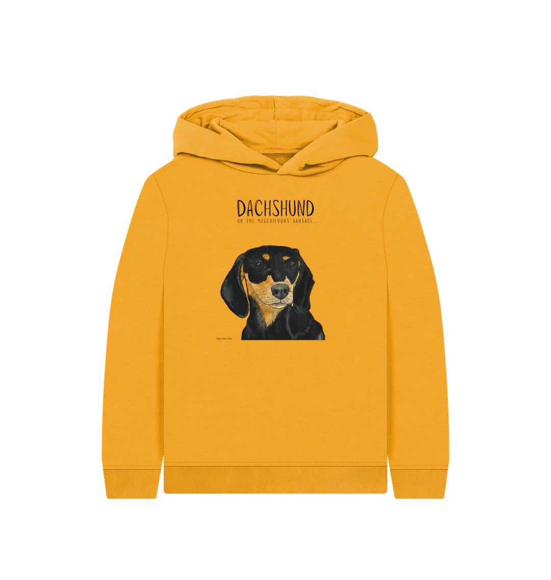 Mischievous Black &amp; Tan Sausage Hoodie – Snuggles, Sass &amp; Sustainability!