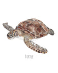 Turtle - Personalised Watercolour Fine Art Print